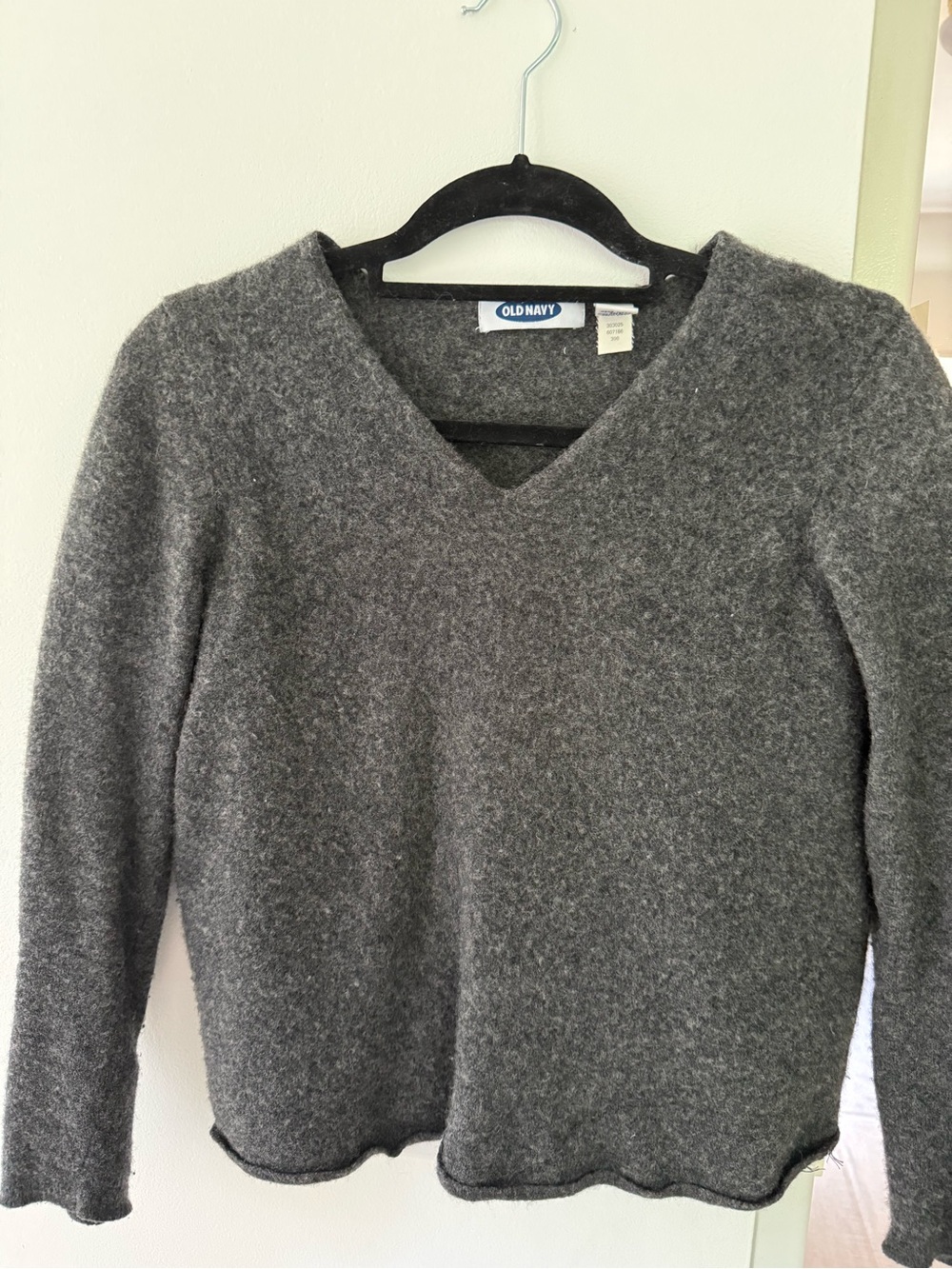 Old Navy Dark Charcoal Gray Lambswool Sweater (XL)